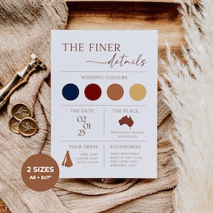 Bruidsmeisje infokaart Canva sjabloon, bruidsmeisje voorstel details kaart, bruidsmeisje vak bruiloft informatiekaart, bewerkbare bruiloft thema info