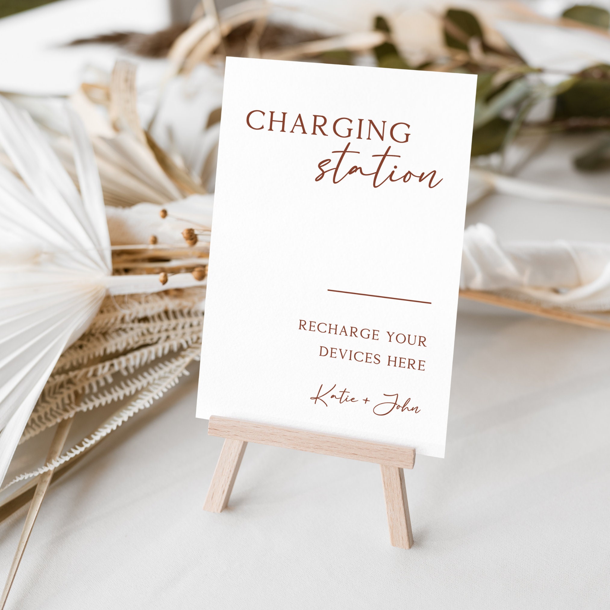 Recharge Printable Sign Charging Station Sign Template, Printable Wedding Sign, Recharge Your ...