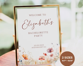 Tabletop Bachelorette Welcome Sign Template, Editable Bachelorette Party Sign, Bachelorette Weekend Welcome, Printable Bachelorette Sign