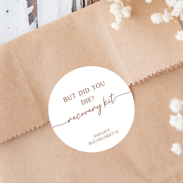 But Did You Die Sticker Template, Editable Hangover Recovery Kit Label, Custom Bachelorette Wedding Favors, Printable Wedding Stickers
