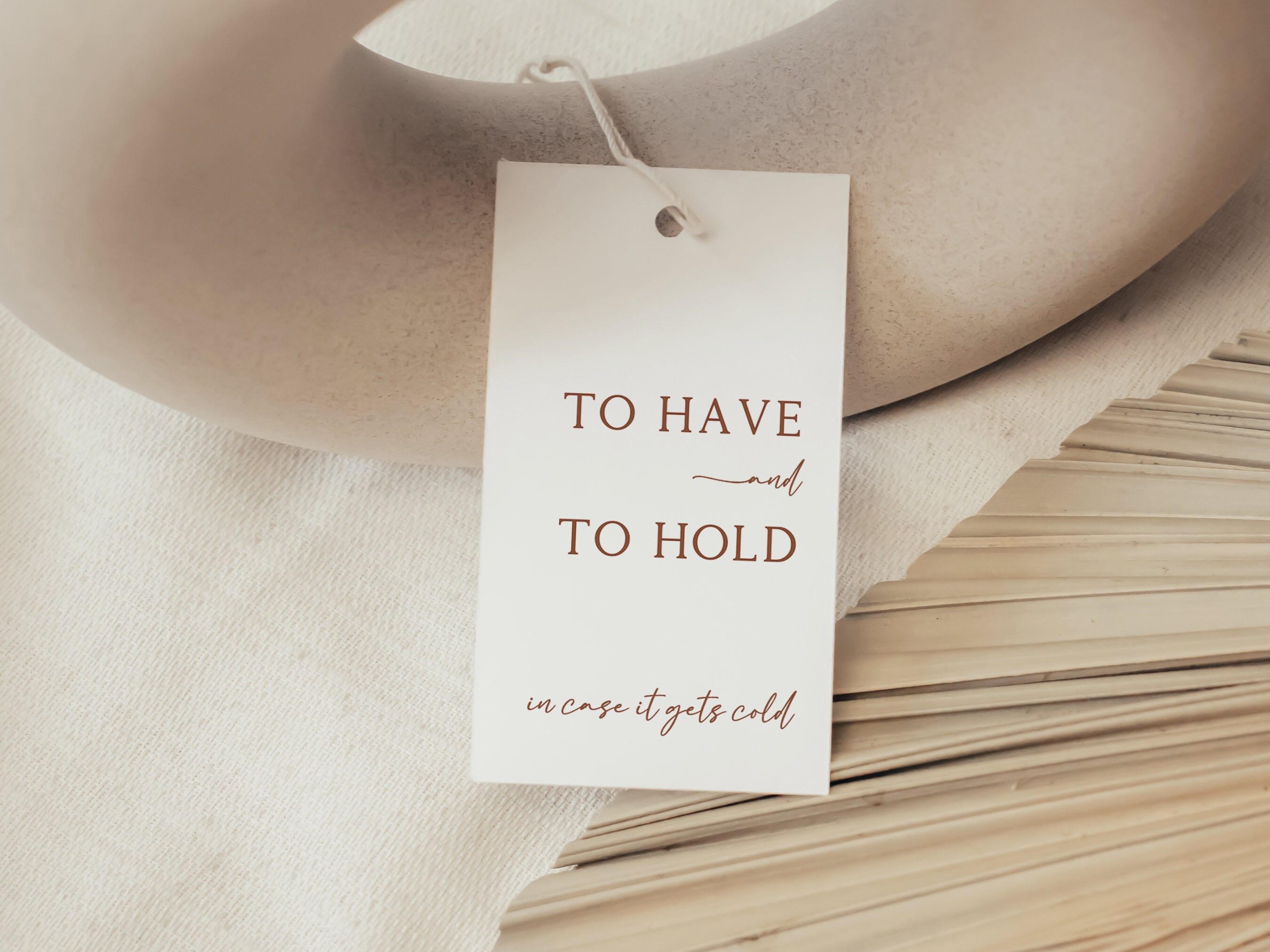 Wedding Blanket Tag Template, to Have and to Hold in Case It Gets Cold ...