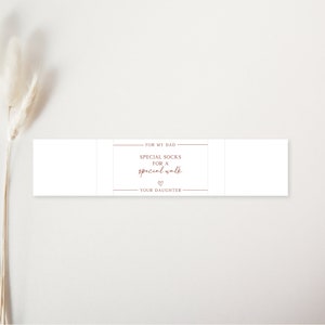 Wedding Socks Wrap Template | Father of the Bride Socks | Special Socks for a Special Walk | Wedding Gift for Dad | Father-Daughter Present