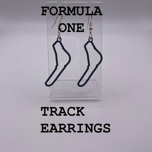 Formula One Grand Prix Track Outline Earrings – Unique Racing Fan Jewelry