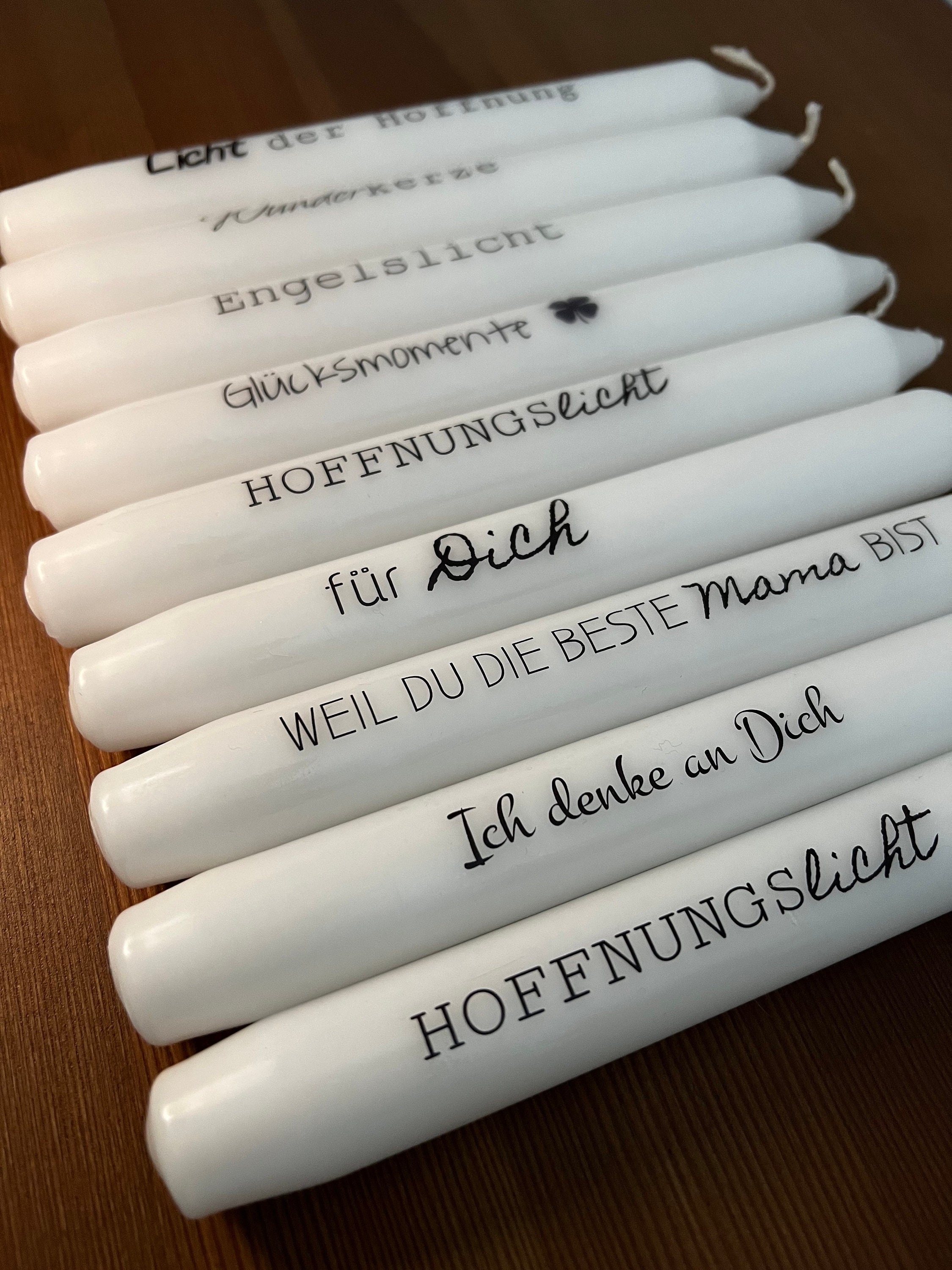 Kerze mit Spruch I Stabkerze I Holzbox I Geschenk I Etsy.de