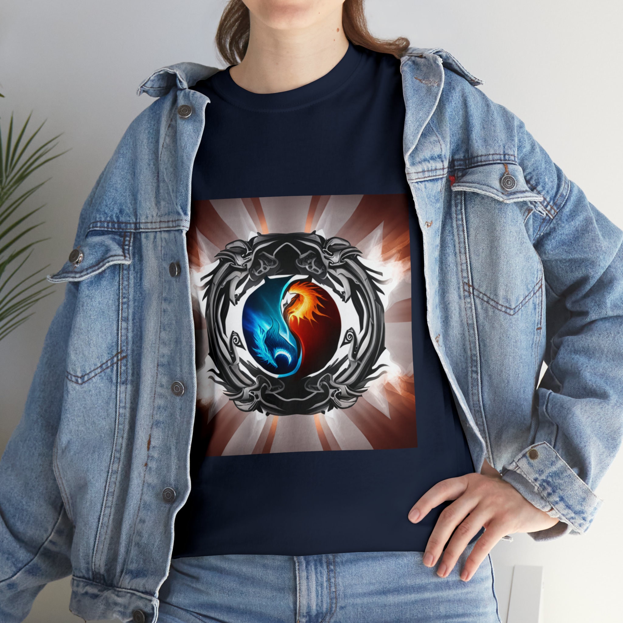Fire Water YinYang Handcrafted Boots main image 1