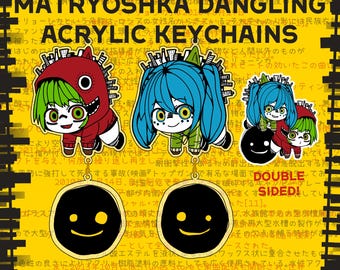 Matryoshka Miku Gumi Dangling Acrylic Keychains (2"+1.5")