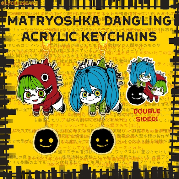 Matryoshka Miku Gumi Dangling Acrylic Keychains (2
