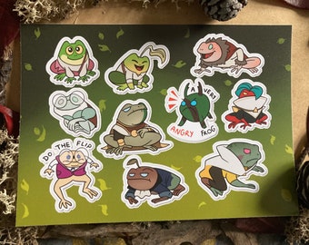 A6 size FROGS Sticker sheet - The Owl House