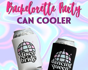 Bachelorette Party Can Coolies | Bachelorette Party Can Cooler | Custom Can Cooler | Bridesmaid Proposal Slim Can Coolers | Party Favors