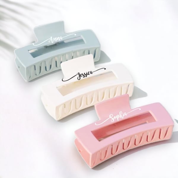 Personalized Hair Clips For Women | Personalized Hair Clips | Personalized Hair Claw | Custom Hair Clip Name | Gifts For Her