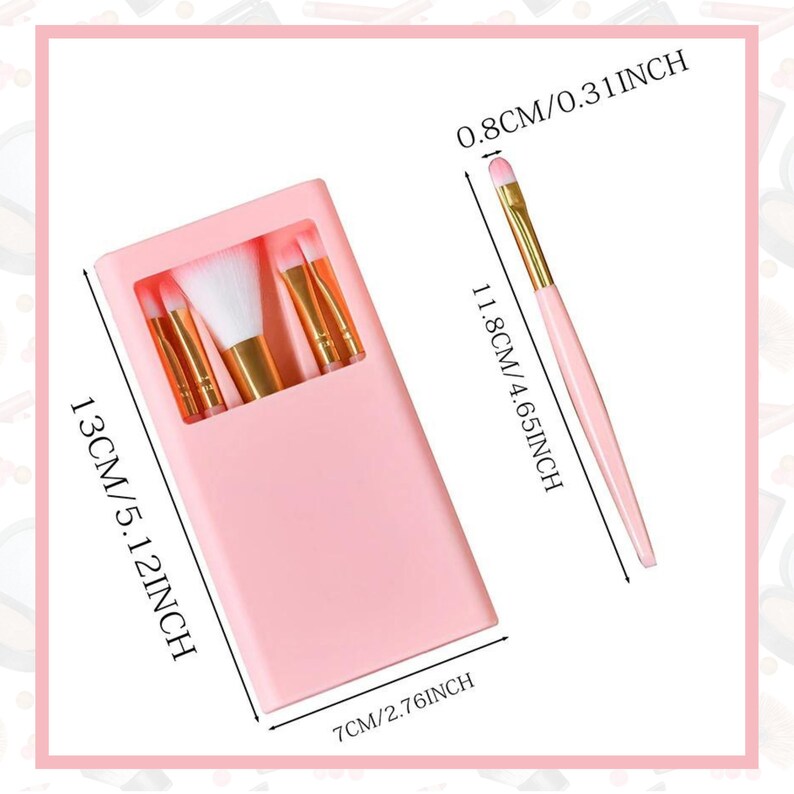 Personalized Makeup Brush Set Personalized Makeup Brush Case Etsy