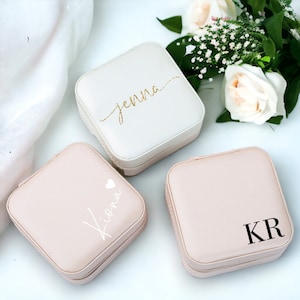 Personalized Jewelry Box Travel Size | Custom Jewelry Box | Jewelry Organizer | Bridesmaid Jewelry Box | Gifts For Her