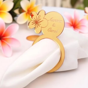 Benutzerdefinierte Serviettenring mit Blumenmuster, personalisierte Serviettenringe, Serviettenringhalter, Serviettenringe Hochzeit, Benutzerdefinierte Serviettenringe, Hochzeitsdeko