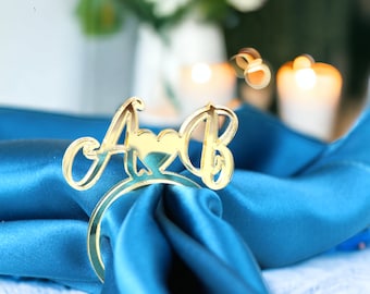 Napkin Rings For Wedding, Personalized Wedding Decor