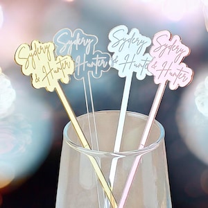 Personalized Drink Stirrers Wedding, Cocktail Drink Stirrers, Custom Name Drink Stirrers, Wedding Drink Stirrers, Cocktail Stir Sticks