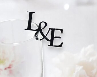 Etiquetas para bebidas con iniciales personalizadas, regalos de boda al por mayor