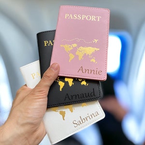 Gepersonaliseerde paspoort, gepersonaliseerde paspoorthoes en bagagelabel, gepersonaliseerde paspoorthoes, gepersonaliseerde paspoorthouder, reiscadeaus