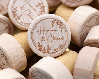 Personalized Wine Stopper | Custom Wedding Wine Stopper | Personalized Wine Stopper Bulk | Wood Wine Stopper | Custom Wedding Favors