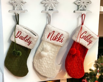 Personalized Stockings For Christmas, Personalized Stocking For Dog, Custom Christmas Stocking, Personalized Knitted Christmas Stockings