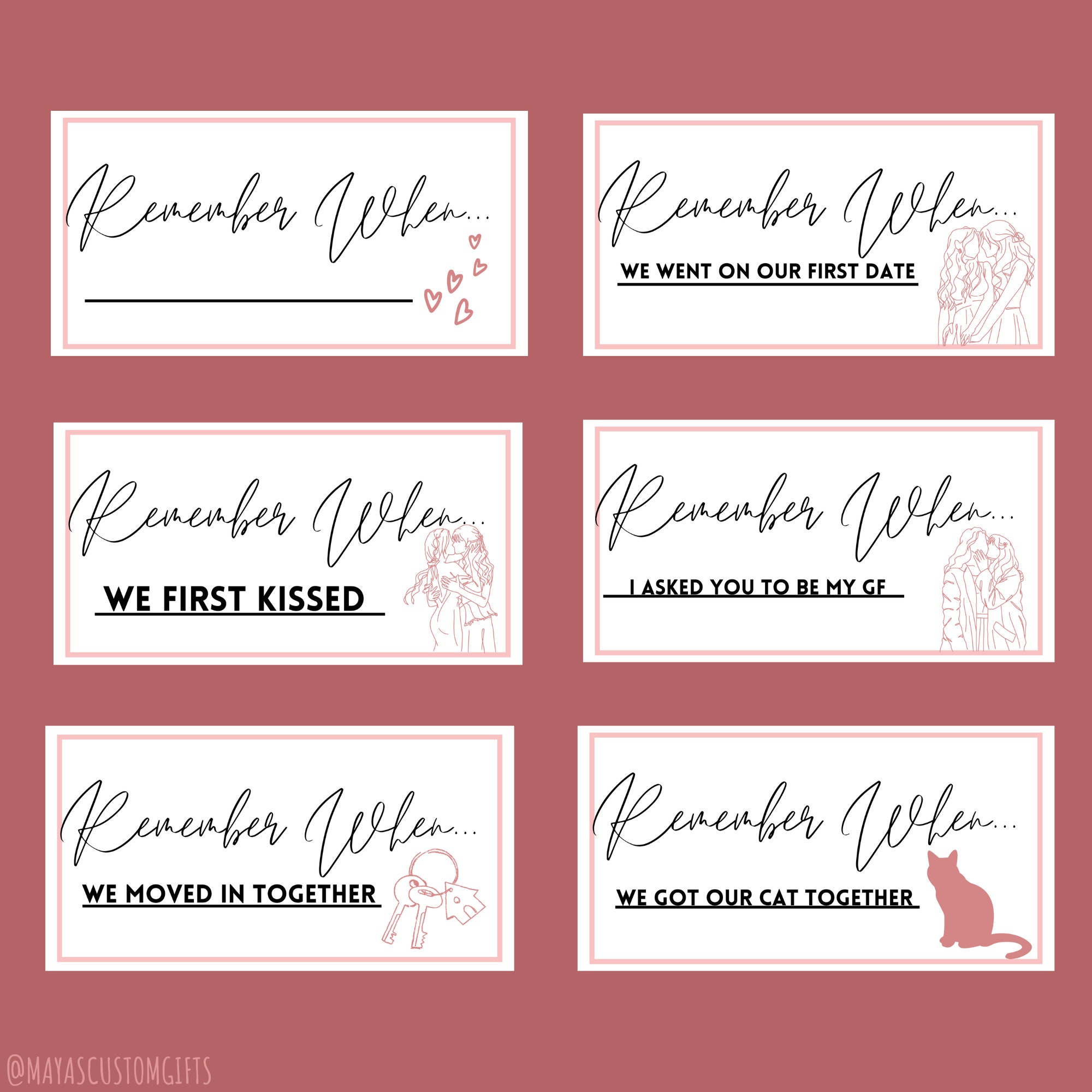 Letter Labels Guide DIY Remember When Letter Labels, DIY Valentine's Day Gifts - Etsy