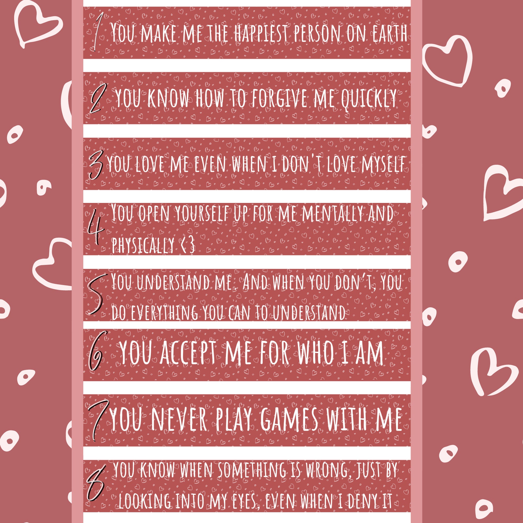 DIY 100 Reasons Why I Love You Notes for Jar, 100 Reasons Why I Love