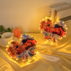 Personalisierte Fotocollage Geschenk, Herzförmige Fotocollage, personalisierte Geschenke für Paare, Jahrestagsgeschenke für Paare, Valentinstag