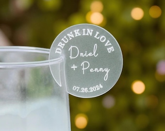 Personalized Drink Tags, Custom Drink Tags, Wedding Drink Tags, Wedding Drink Tags Acrylic, Name Drink Tags, Drink Toppers For Bachelorette