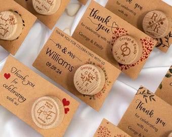 Personalized Wine Cork Favors, Wedding Favors For Guests in Bulk