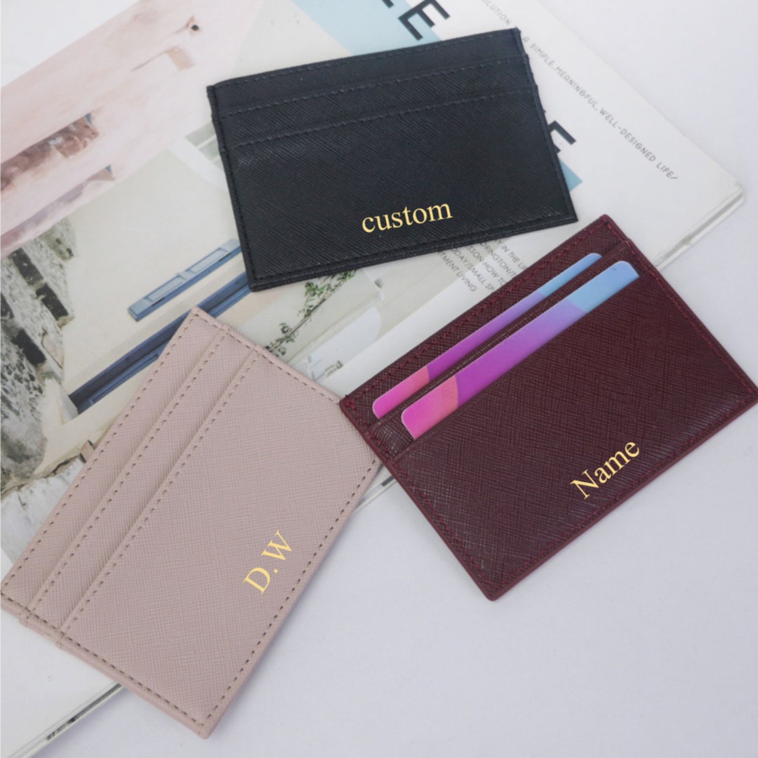 Custom Card Holder Wallet Personalized Card Holder Custom Business Card