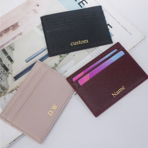 Kartenetui Portemonnaie | Personalisierter Kartenhalter | Personalisierter Visitenkartenhalter | Geschenke zum Schulabschluss für sie |