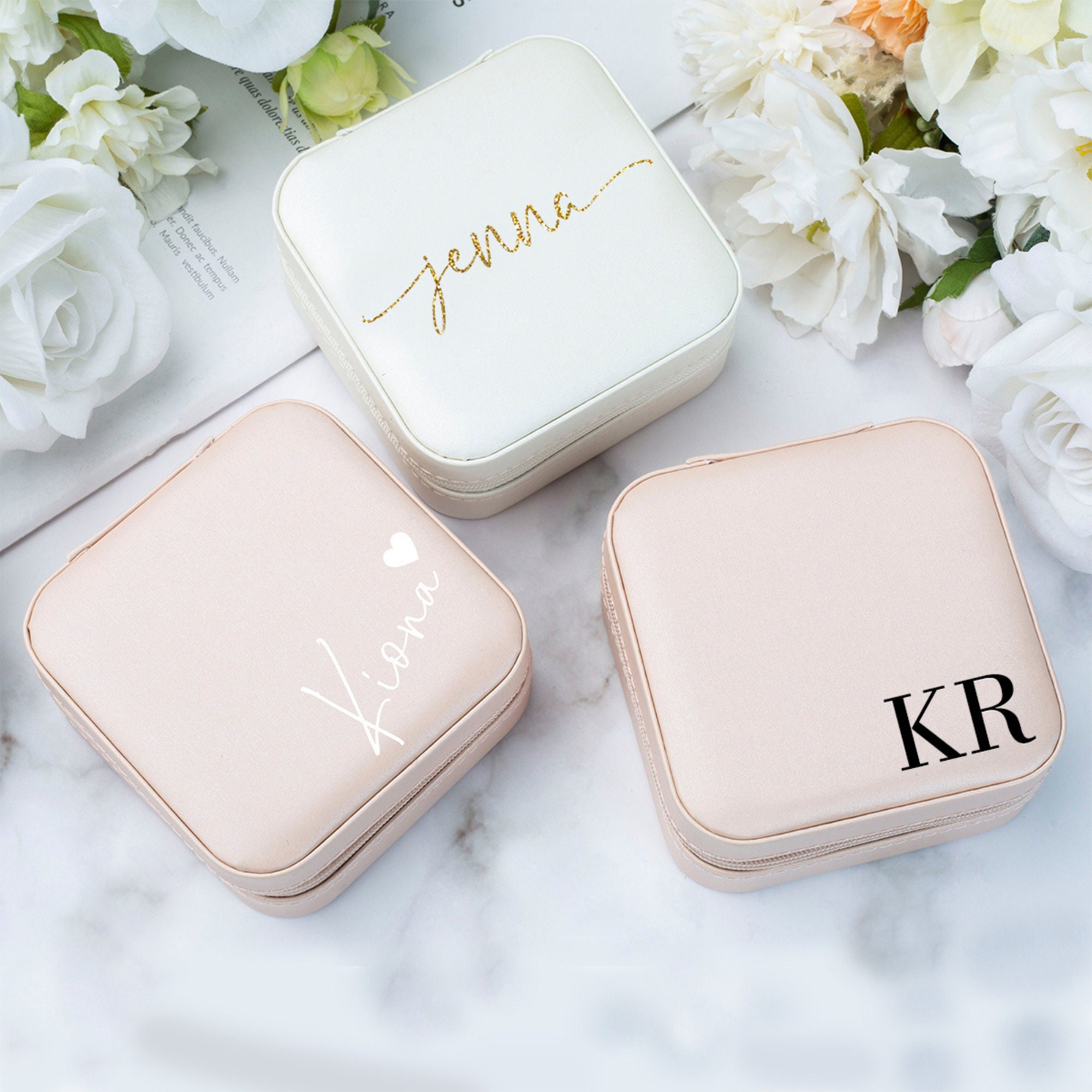 Personalized Jewelry Box Travel Size Custom Jewelry Box Etsy