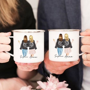 Mug meilleur ami personnalisé, tasse en céramique Bestie personnalisée, tasse amitié meilleur ami, tasse amis, cadeau d'anniversaire ami, cadeau de Noël - France
