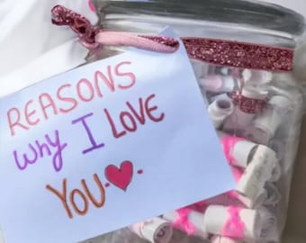 100 redenen waarom ik van je hou notities | Valentijnsdagcadeaus | Jubileumcadeaus (digitale download)