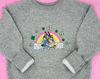 Bluey and Bingo Rainbow Lucky Sweater