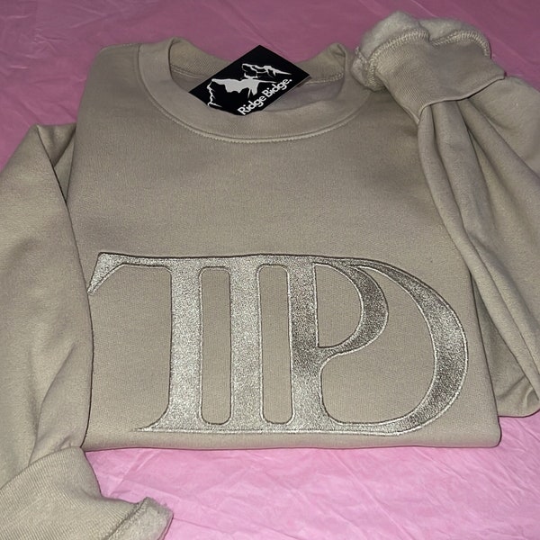 TTPD Embroidered Crewneck Sweatshirt or Hoodie The Tortured Poets Department