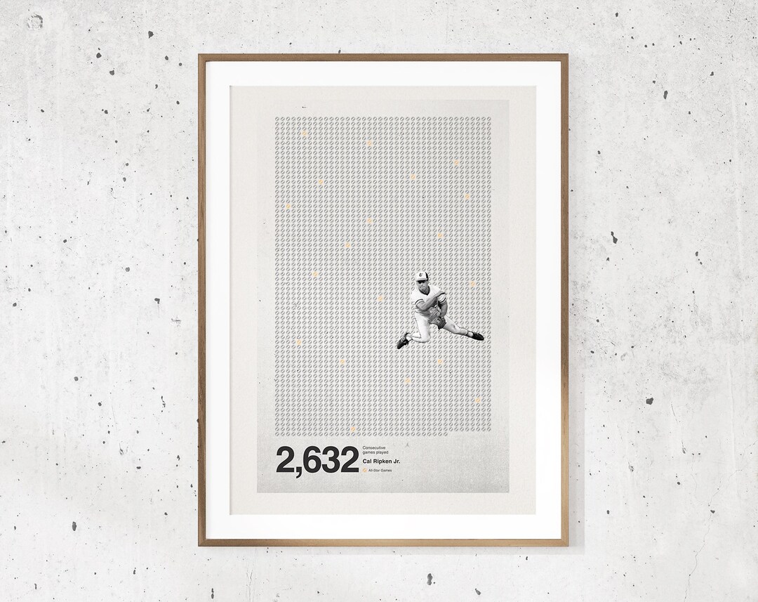 Mid-century Inspired Cal Ripken Jr. Poster - Etsy