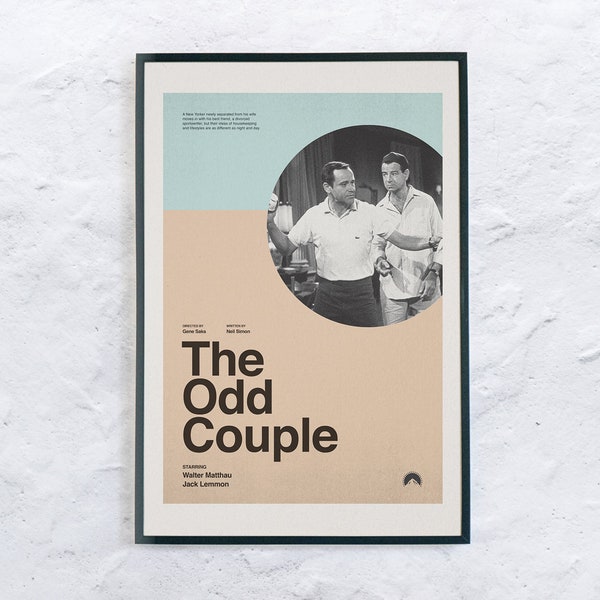 The Odd Couple Filmposter - Mid-Century inspiriert