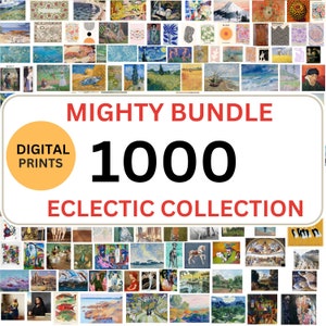 ECLECTIC MEGA BUNDLE, 1000 Eclectic Wall Art Prints, Vintage Eclectic Printable Wall Art, Exhibition Poster Set Prints, Gallery Wall Set