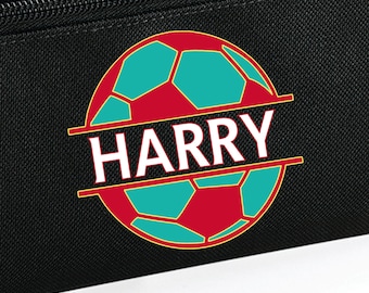 Personalised pencil case, Football themed pencil case, personalised Football themed pencil case, Pencil Cases