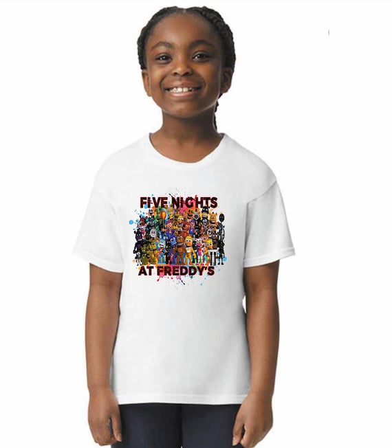 NOAFUNZO T-shirt FNAF Five Nights At Freddy's Enfants - Imprimé 3D Dessin Animé Manches Courtes Garçons Filles