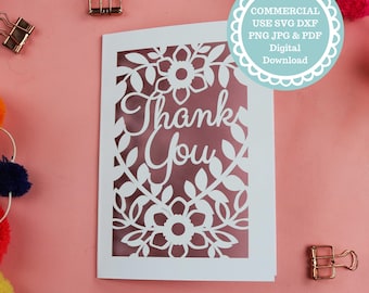 Thank You Card SVG File For Cricut
