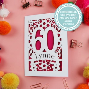 60.Geburtstag SVG für Cricut