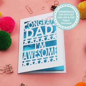 Funny Father's Day Cricut Card Project