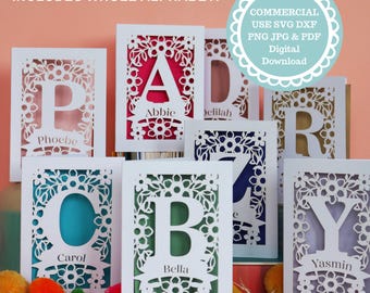 Cricut Insert Card Alphabet Bundle, Laser Cutting Files, Commercial Use Allowed