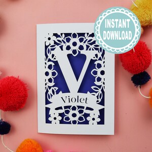 Paper Cut Card Template - Cricut Card-bestand SVG - Lasersnijbestanden