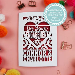 Carte de fiançailles Cricut SVG