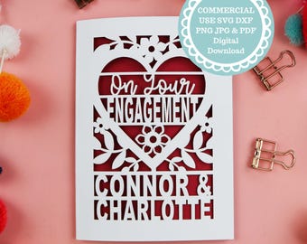 SVG Cricut Engagement Card