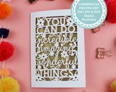 Encouragement Card SVG for Cricut Insert Card or Laser Cutting