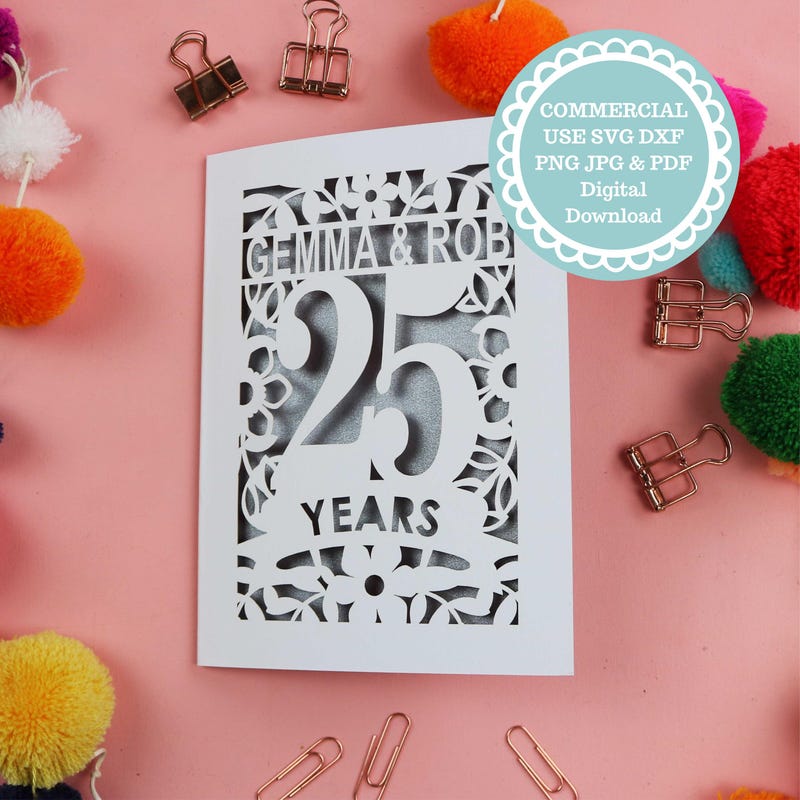 25th Anniversary Svg - Etsy