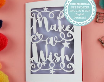 Cricut Birthday Card SVG Make A Wish
